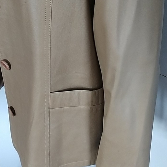 Nuage cGc Collection. Classic Tan Leather Jacket M - Picture 4 of 13